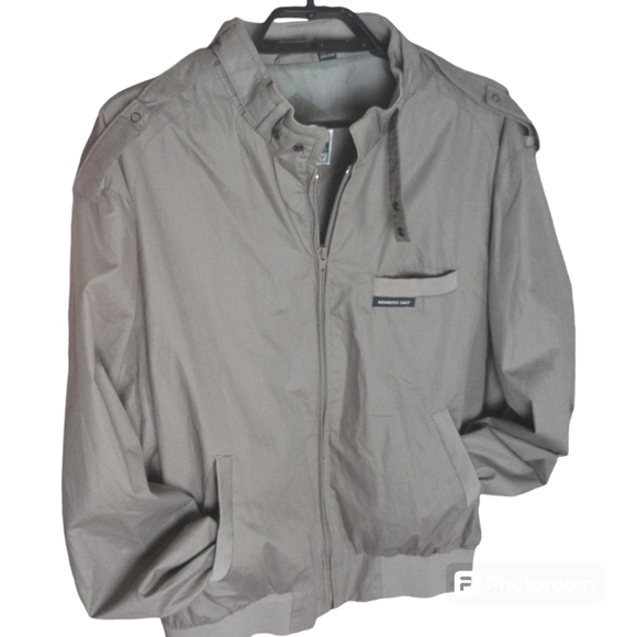 Vintage 80s Authentic Members Only Bomber Jacket Gray Zip Up Size 46 - Picture 2 of 14